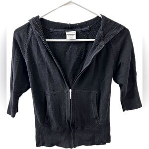 No Boundaries Women’s Black Zipper Hoodie M